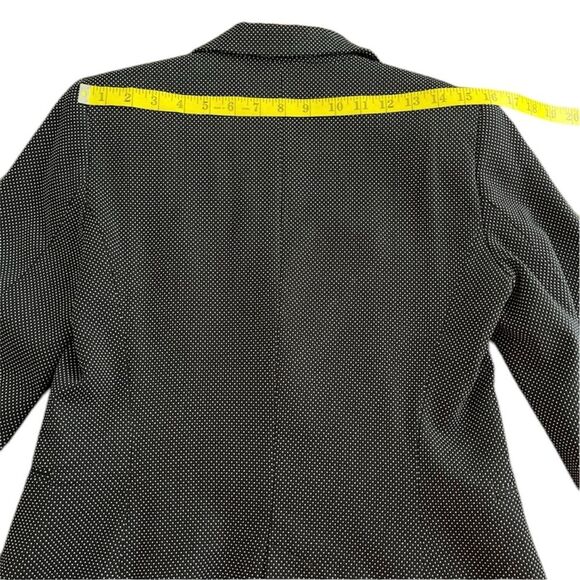 Zara Swiss Dot Classic Blazer Jacket Black Size 6 Preppy Formal Office Wear - Picture 9 of 9